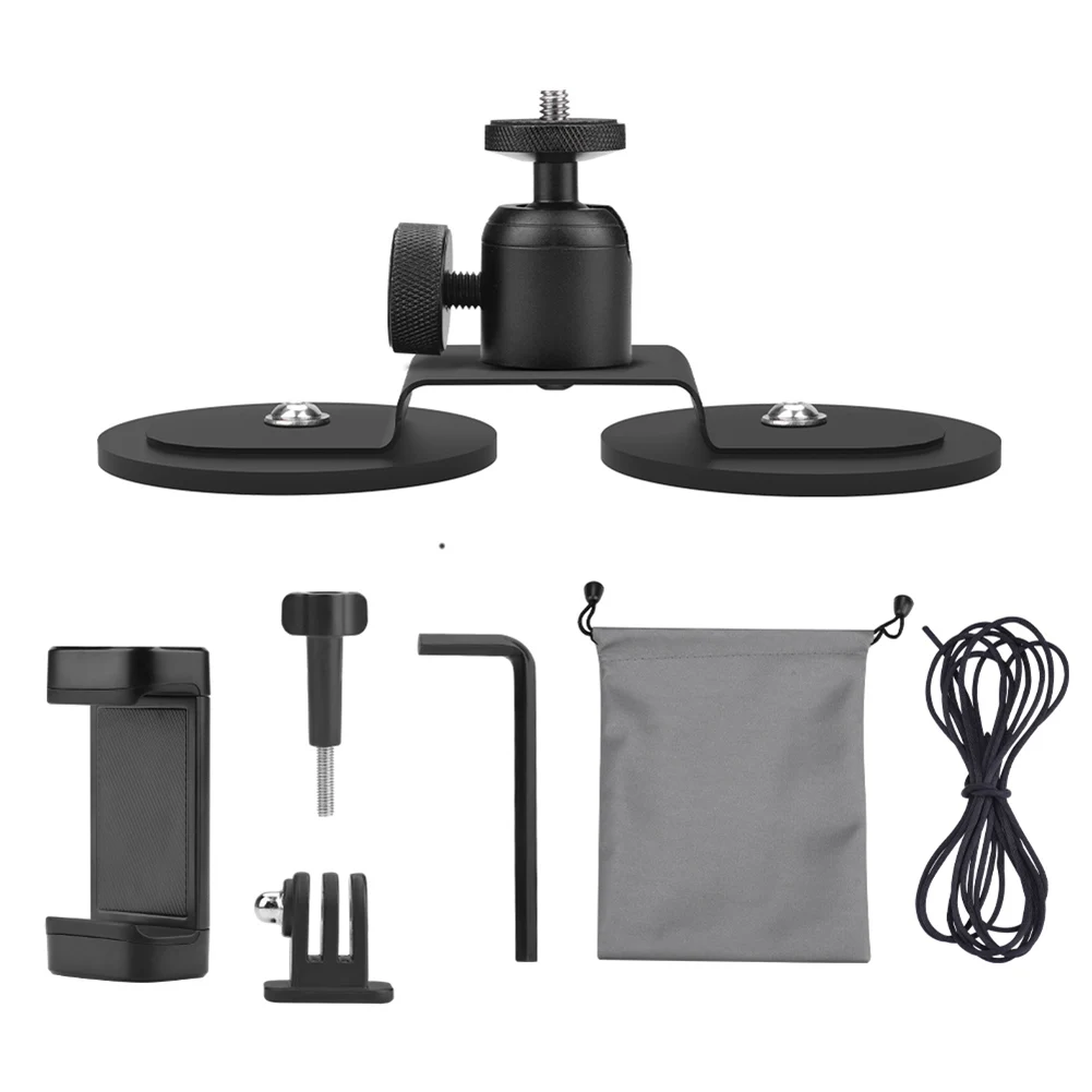 Magnetic Action Camera Mount 360 หมุนวงเล็บปรับได้สําหรับ DJI Action 5 Pro Pocket 3 ฐานเดสก์ท็อปสําหรับ GoPro 13