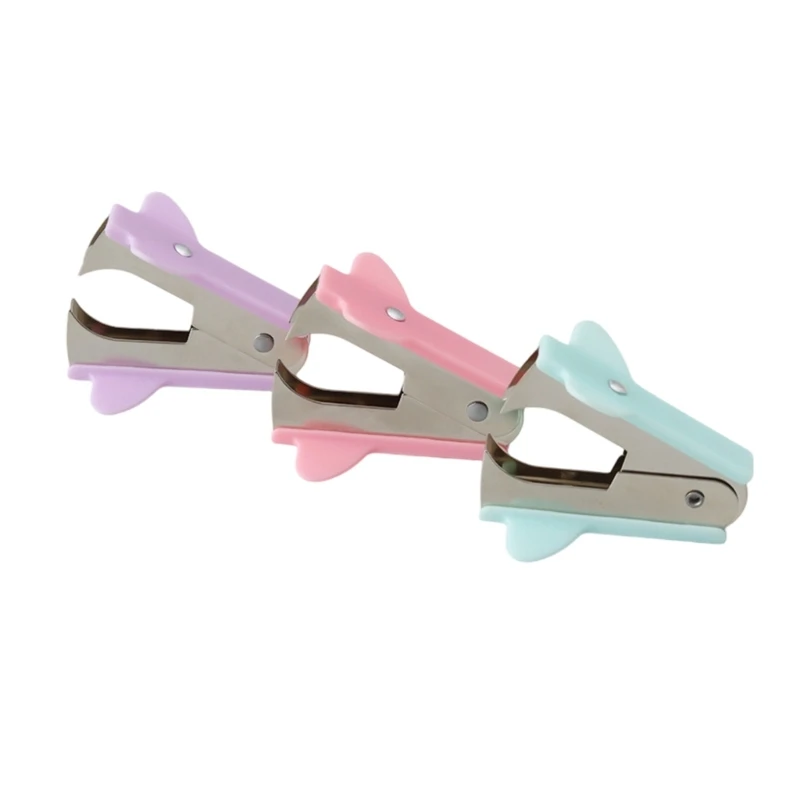  Pack of 3 Multiple Color Fun Styles Staple Remover Mini Practical Extractor Tool