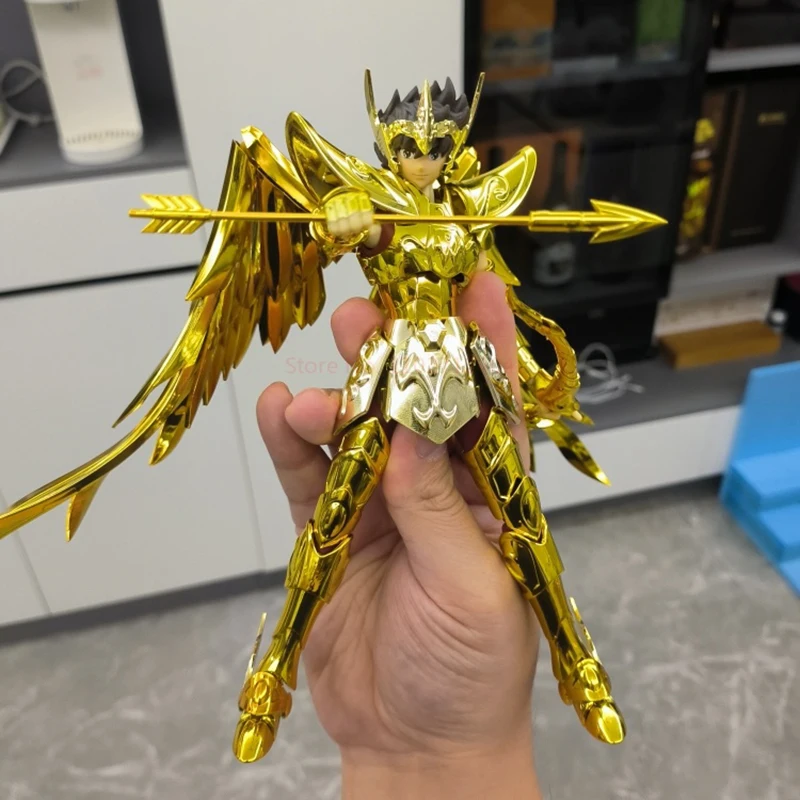 

17cm New Cs Model Saint Seiya Myth Cloth Ex Sagittarius Aiolos Knights Of The Zodiac Anime 24k Metal Armor Figure Toys Gift