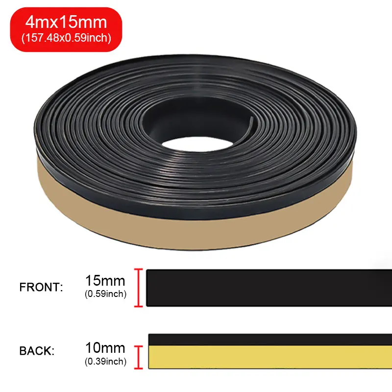 SEAMETAL 4m Car Outer Window Seal Strip Waterproof Rubber Weather Strip Window Edge Sealant Weatherstrip for Front Rear Window