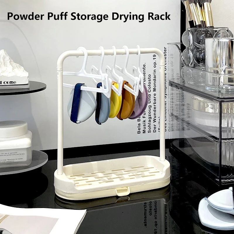 1Pc Makeup Tools Drying Rack Beauty Sponges Cosmetics Powder Puff Storage Hanger Travel Portable Multifunctional Organizer