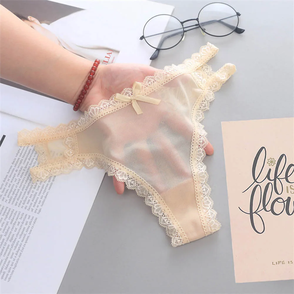 

Seamless Sexy Low Waist Woman G-String Underwear Lady Briefs Lace Panties Thongs