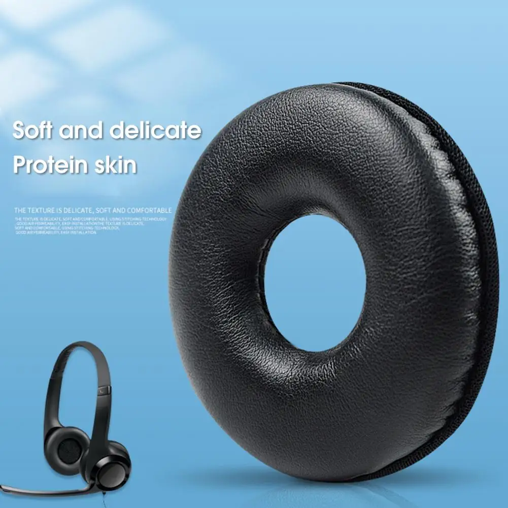 Square Oval Headphone Earpads Replacement Soft Leather Memory Foam Cover Full Size Earpads for H390