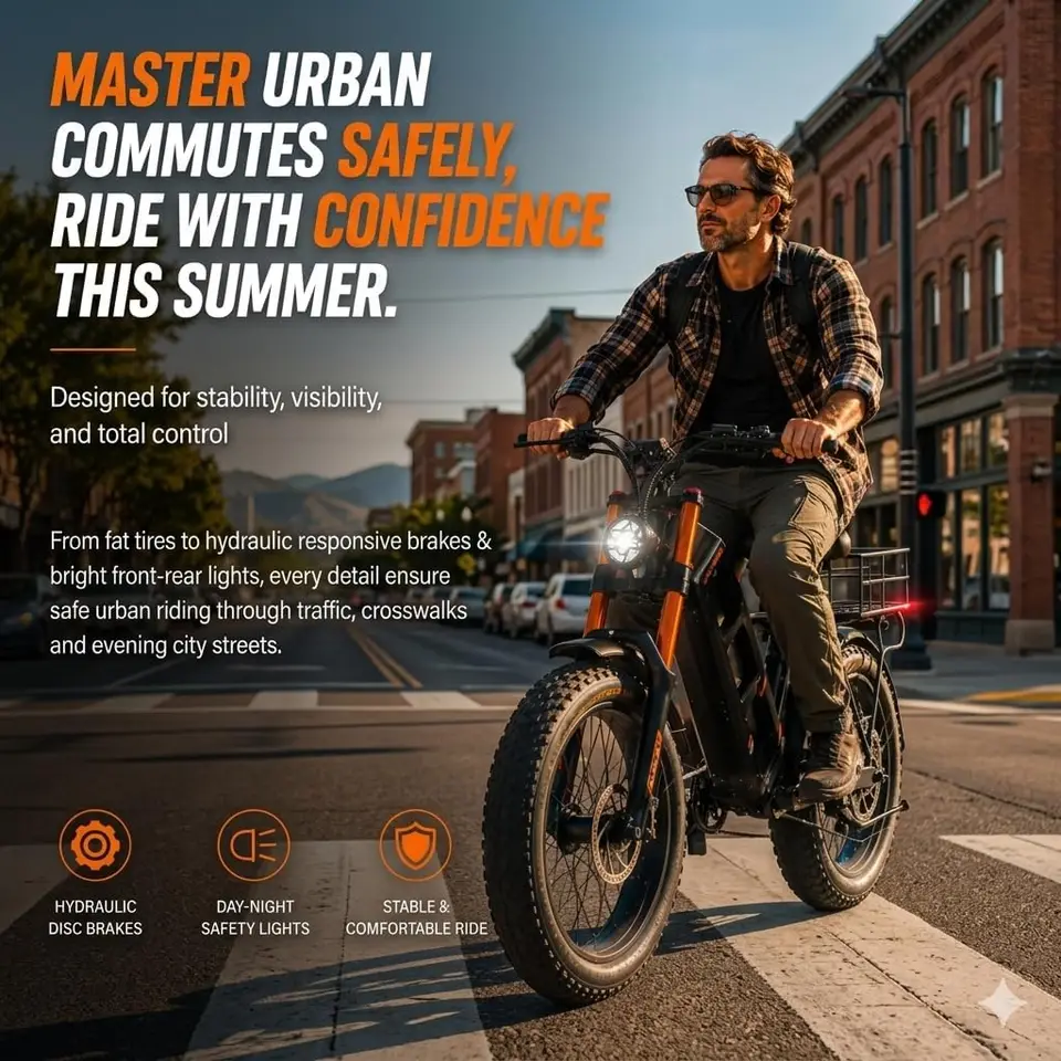 2026  Pro 2 Electric Bike for Adults, Peak 5400W Dual Motor, 43Mph, 60V 70Ah Battery for 220 Miles Range, 20" Fat T image 10