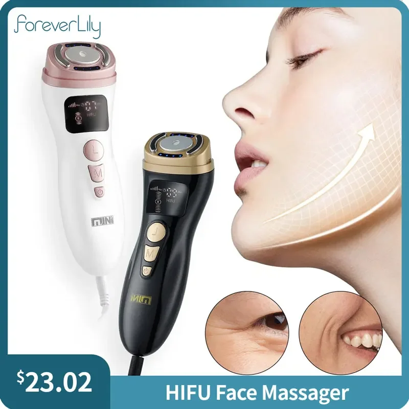 Professional Mini HIFU Machine Ultrasound RF EMS Face Massager Microcurrent Skin Lifting Tightening Anti-Wrinkle Home Use Device