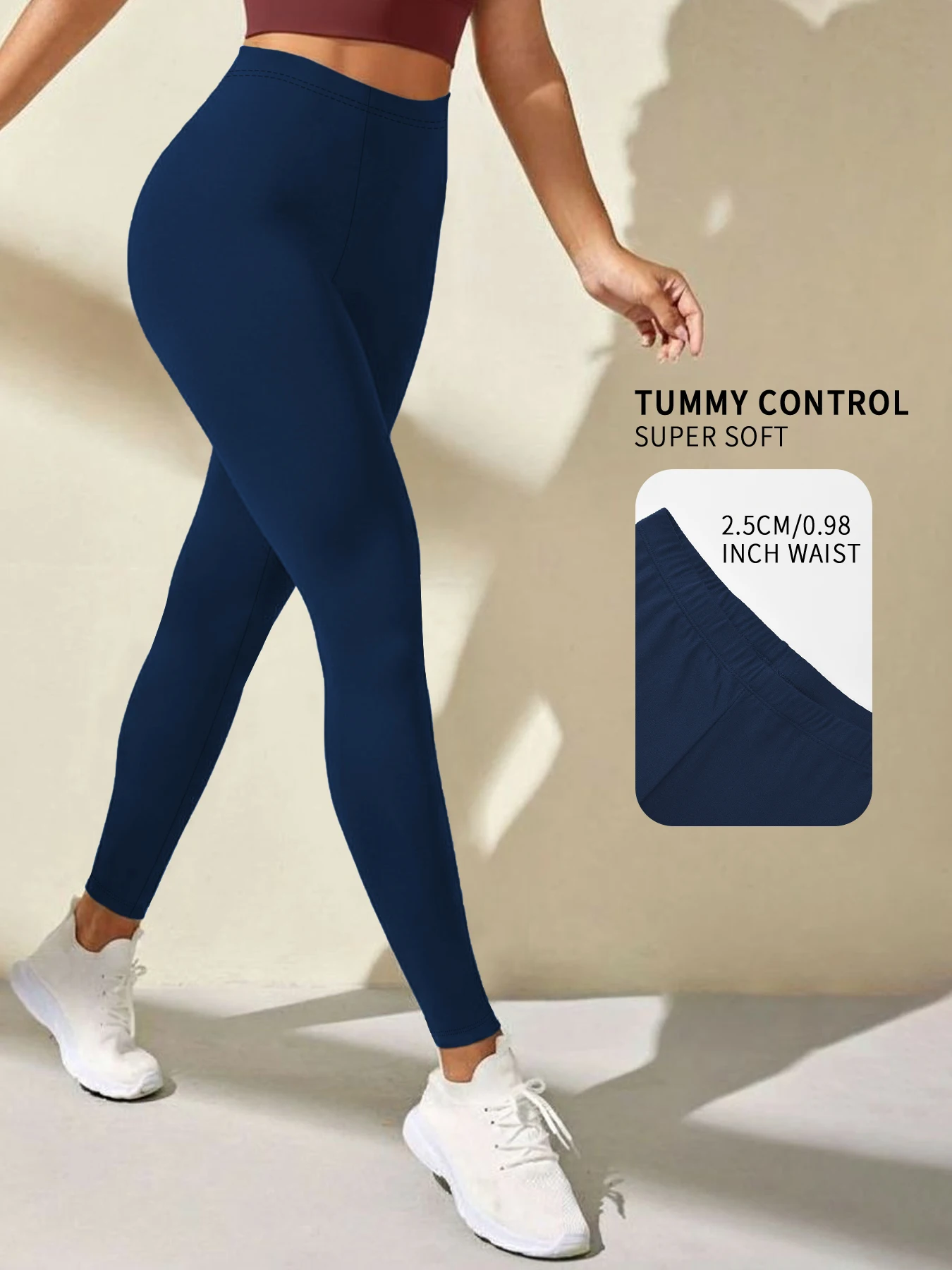 Leggings super doux pour femmes – Collants haute élasticité pour yoga, course à pied, entraînement, tenue décontracté