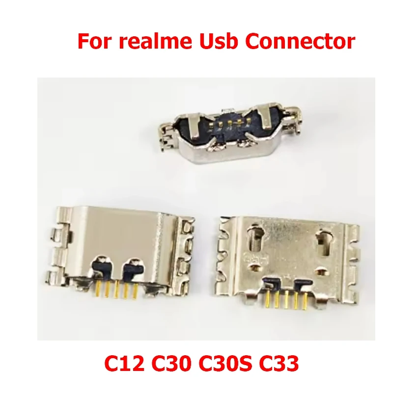 

100- 1000PCS For Realme C30 C30s C33 C12 Pro USB Charging Port Dock Plug Charger Connector Socket Repair Parts