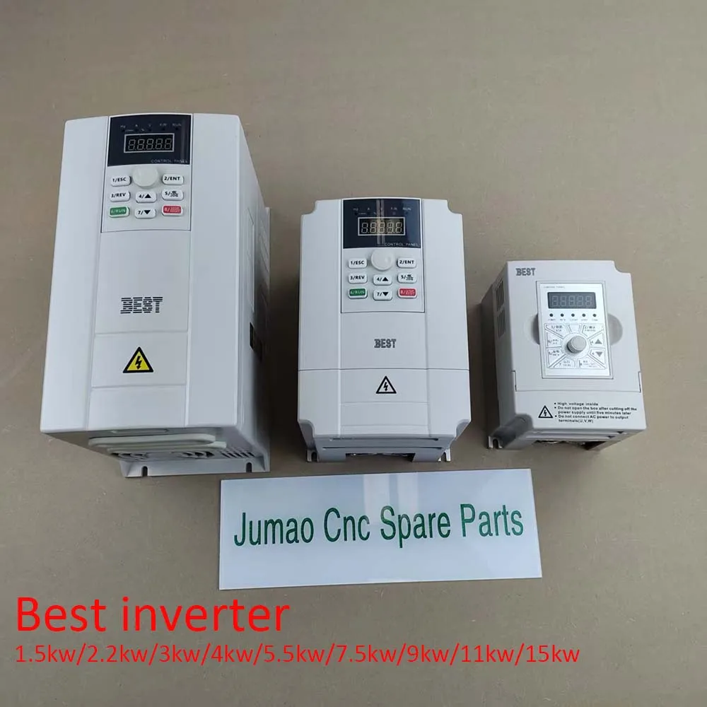 BEST VFD Inverter 1.5KW 2.2KW 3KW 4KW 5.5KW 7.5KW, Variable Frequency Drive for CNC Spindle Motor Speed Controller, Engraving