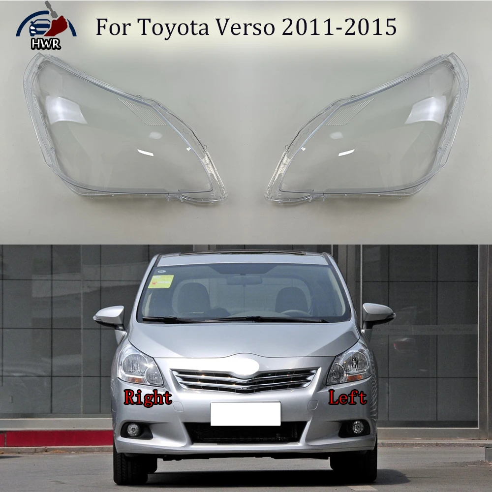 

For Toyota Verso 2011-2015 Headlamp Cover Lens Transparent Lamp Shade Headlight Shell Plexiglass Replace Original Lampshade