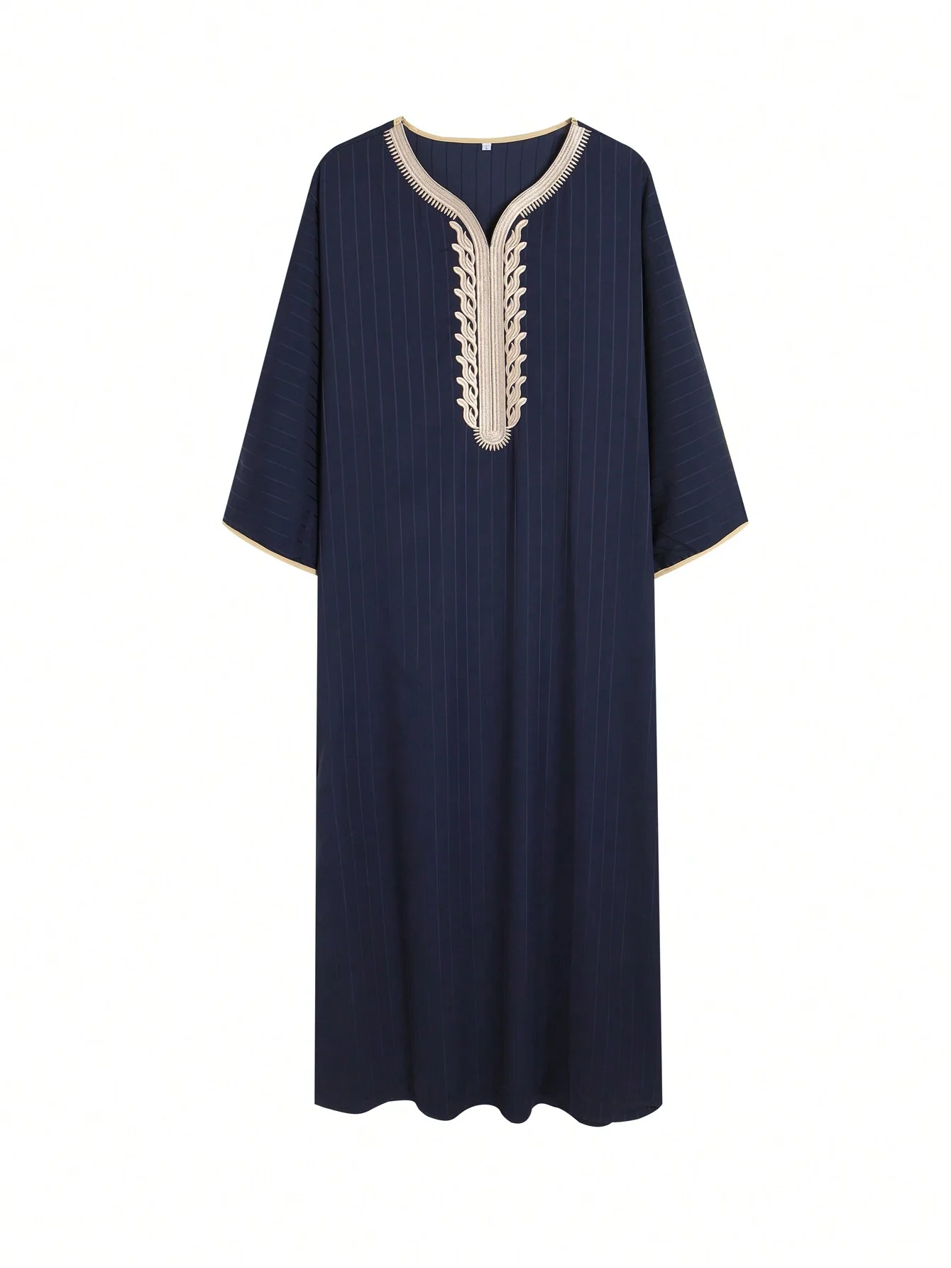Moroccan robes Hand embroidered loose breathable robes Djellaba Abaya Thobe Islamic striped robes Muslim men\'s clothing