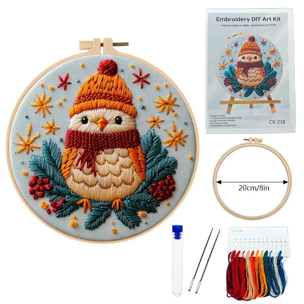 1-Weihnachtliches handbesticktes Materialpaket ist ein DIY-Materialpaket, das für Anfänger geeignet ist. Es verfügt über eine Reihe von Materialbausätzen – Detail 10