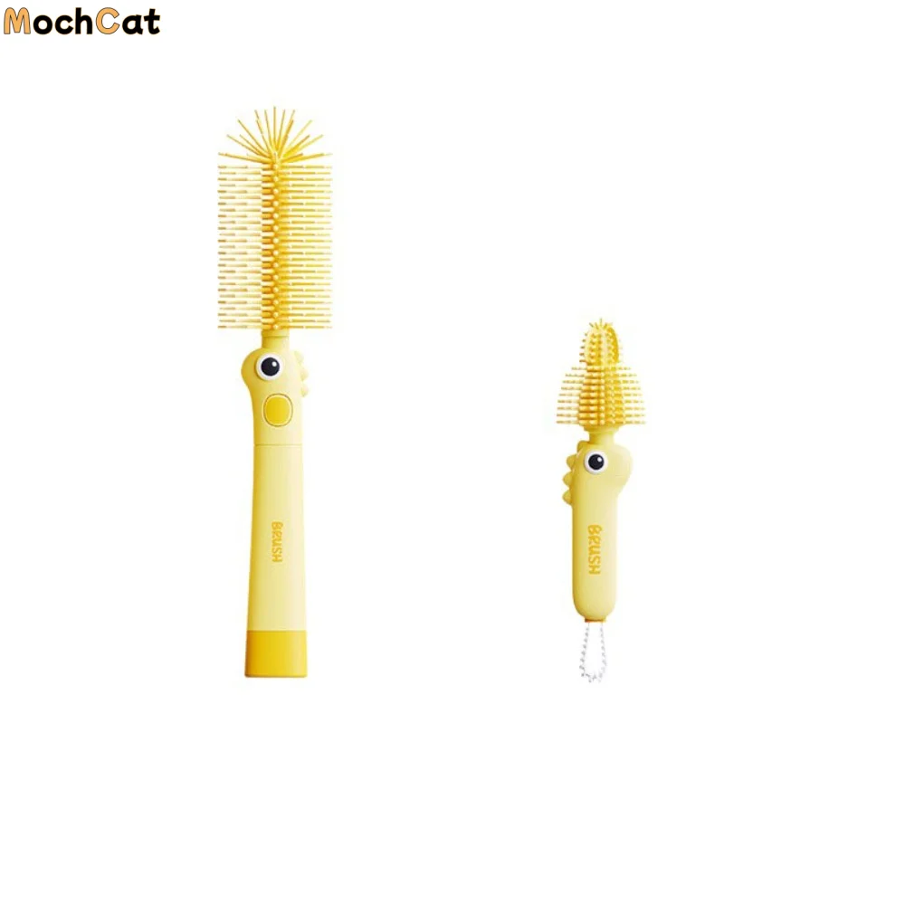 

Набор для чистки детских бутылочек 3-в-1, 2 шт./компл., силиконовая многофункциональная щетка для сосок, мягкая щетка для бутылочек с вращением на 360 градусов