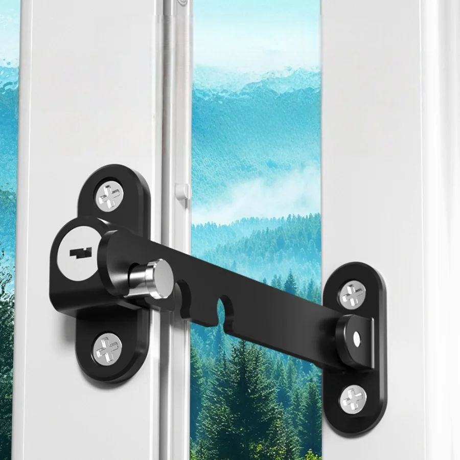 قفل فتح النافذة المنزلقة المجهز بمفتاح سهل التركيب، قفل حد نافذة مروحة التهوية، قفل نافذة قابل للقفل