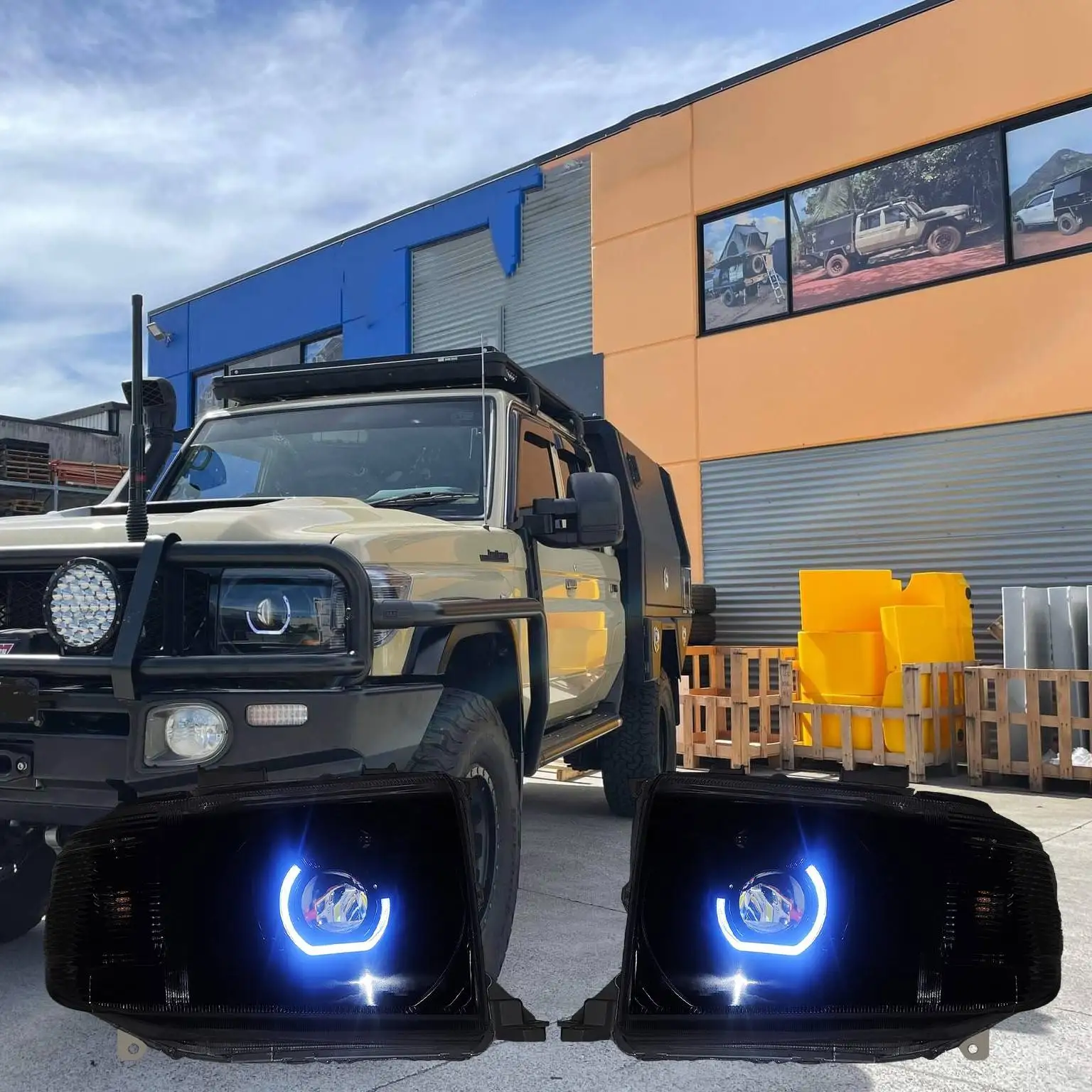 For Toyota Land Cruiser LC79 FJ79 Headlight Full LED Front Lamp Customization RGB Design For Land Cruiser 70 Series