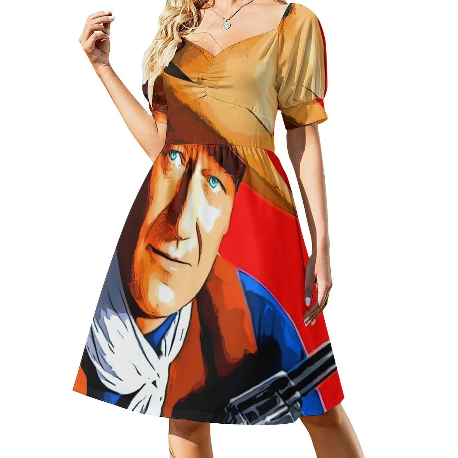 

John Wayne in Rio Bravo Short-Sleeved Dress Female dress Party dresses