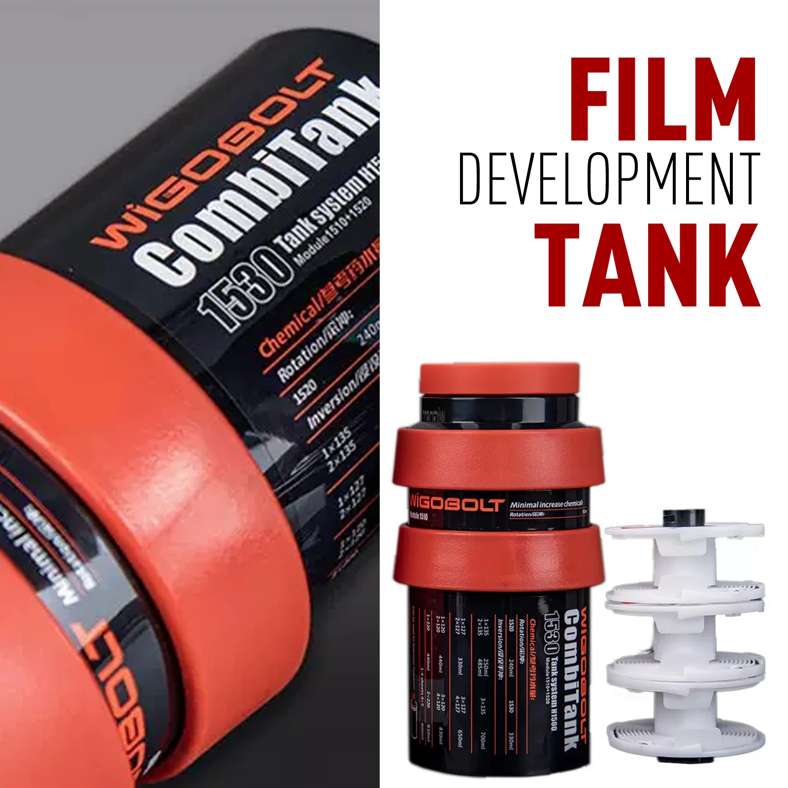New 1 set Film development tank electric rolling bracket automatic processing machine camera accessories photography equipment
