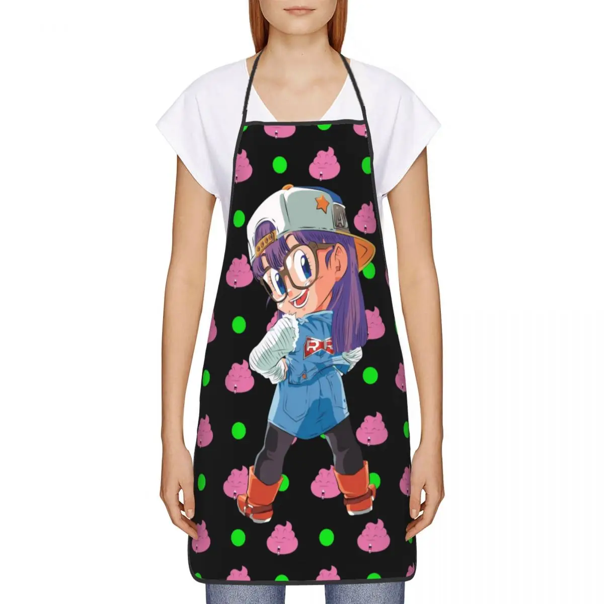 Dr. Slump Arale Norimaki Apron for Women Men Unisex Bib Anime Manga Cooking Kitchen Tablier Cuisine Chef Painting