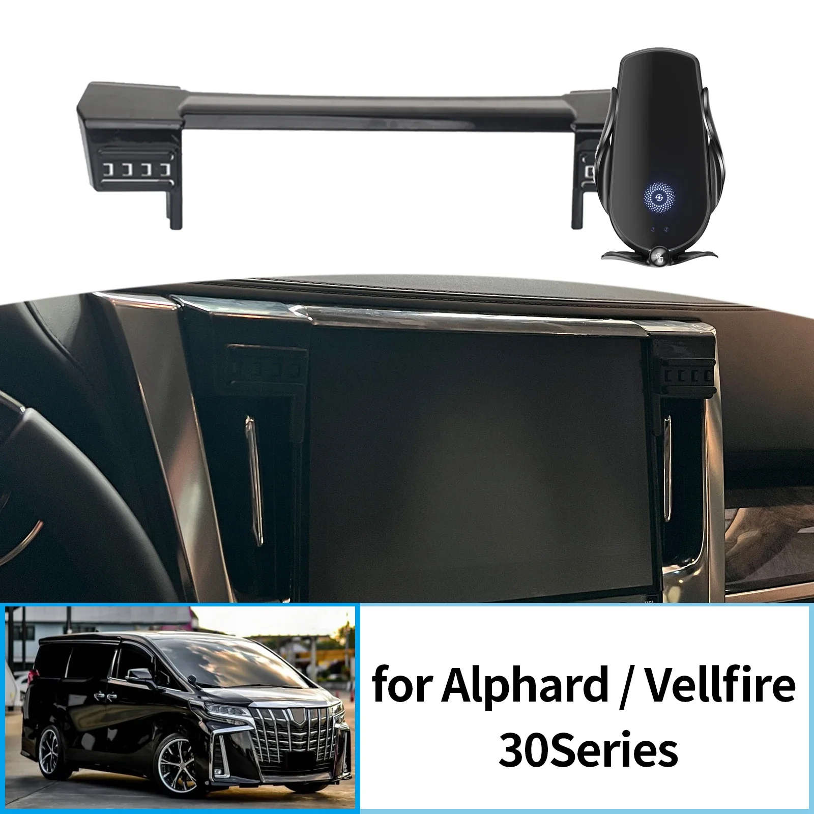 

Car Phone Holder for Toyota ALPHARD Vellfire 30 Series AH30 Screen Navigation GPS Bracket Accessories Base