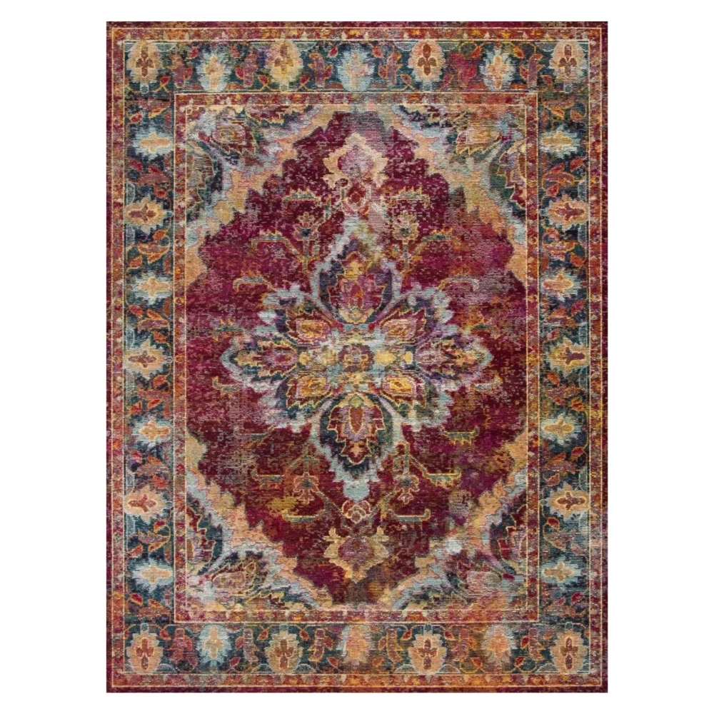 

VIKAMA Summer Bohemia Stain-Resistant And Soft Bedside, Corridor Aisle Sofa, Window Faux Cashmere Carpet Home Decorations