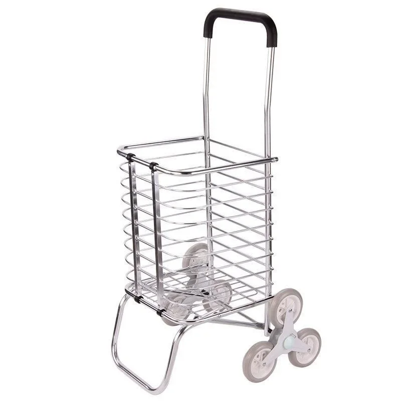 Climbing shopping cart Small trolley Foldable trolley Pull trolley Small trailer Elderly shopping cart Household