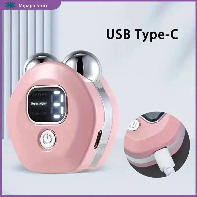 

Essential Skincare Device For Women: Pink Rechargeable Facial Massager With 3 Thermal Tremor Modes And Deep Hot Compress SALES