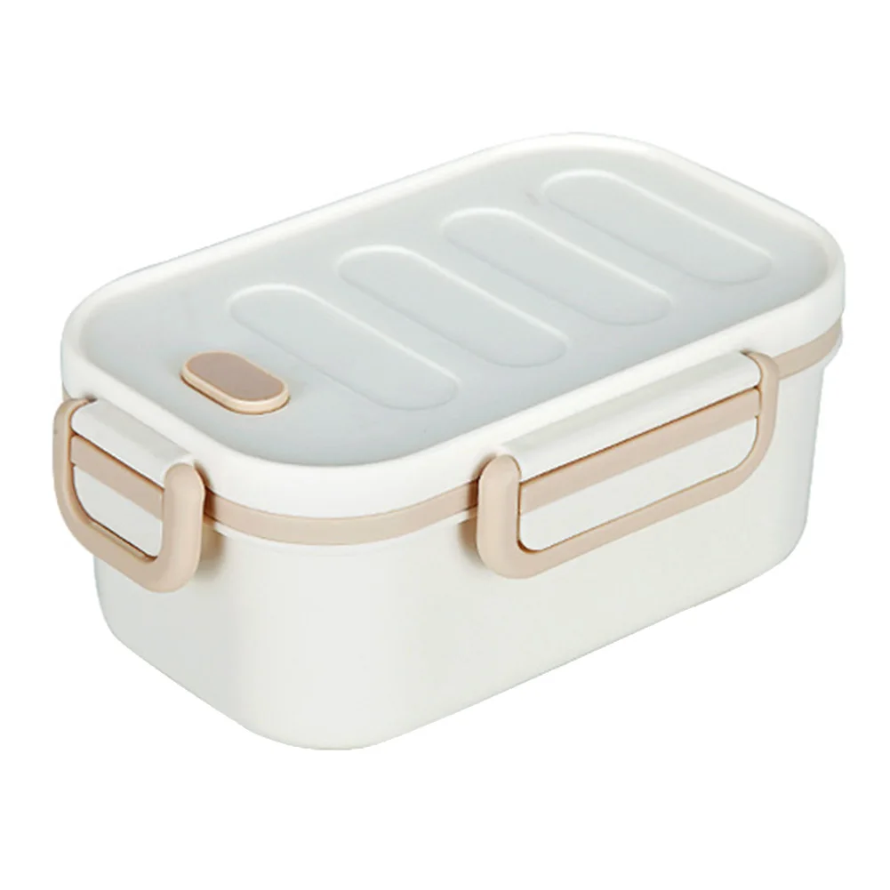 Bento Lunch Box with 2 Layer, Leak-Proof Stackable Premium Japanese Adult Bento Box Container (Beige)