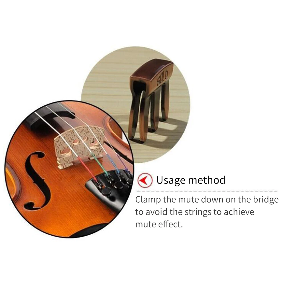 Violin Viola Mute for Practice Reducing Volume Zinc Alloy Metal Silencer Effectively Weakens Sound and Lossless Sound Quality