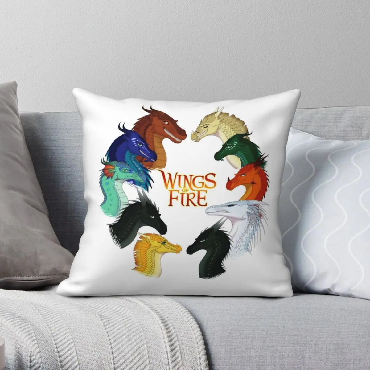 

Wings Of Fire All Together Square Pillowcase Polyester Linen Velvet Printed Zip Decor Throw Pillow Case Home Cushion Cover