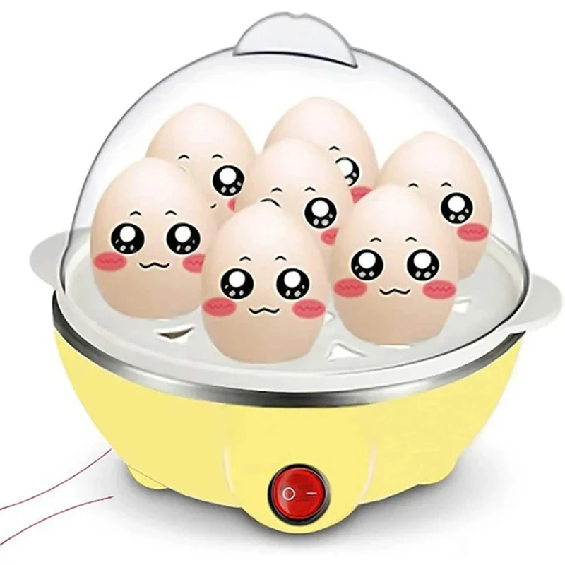 Rapid Egg Cooker: 7 Egg Capacity Electric Egg Cooker For Hard Boiled Eggs, Poached Eggs, Scrambled Eggs EU Plug