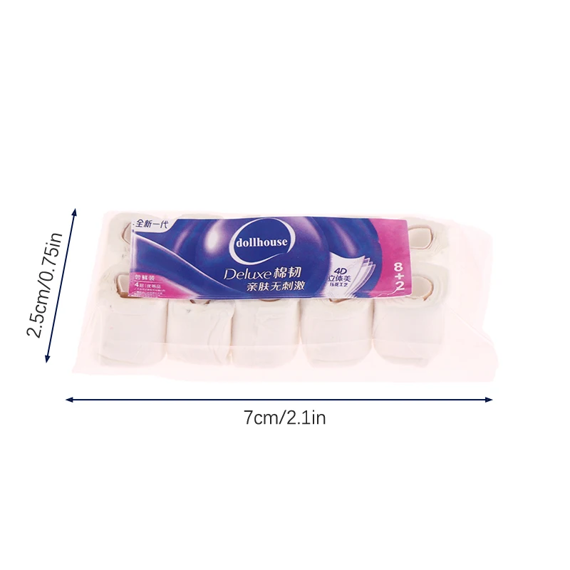 1Pc 1:12 rotolo di asciugamani di carta in miniatura per casa delle bambole rotolo di tessuto per la decorazione della casa delle bambole i bambini fingono di giocare con i giocattoli