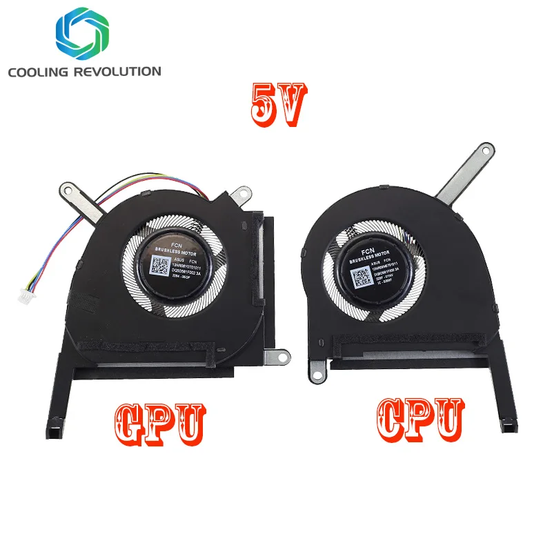 Laptop CPU GPU Cooling Fan DC5V For ASUS TUF Gaming F15 FX507ZM FX507ZR FX507 RTX3060 3070 13NR09M0T01011 13NR08Y0T01011