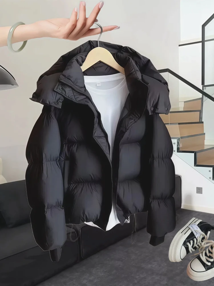 

Зимняя женская утепленная куртка-пуховик свободного кроя в корейском стиле, бренд Dongxiang, хлопковая одежда