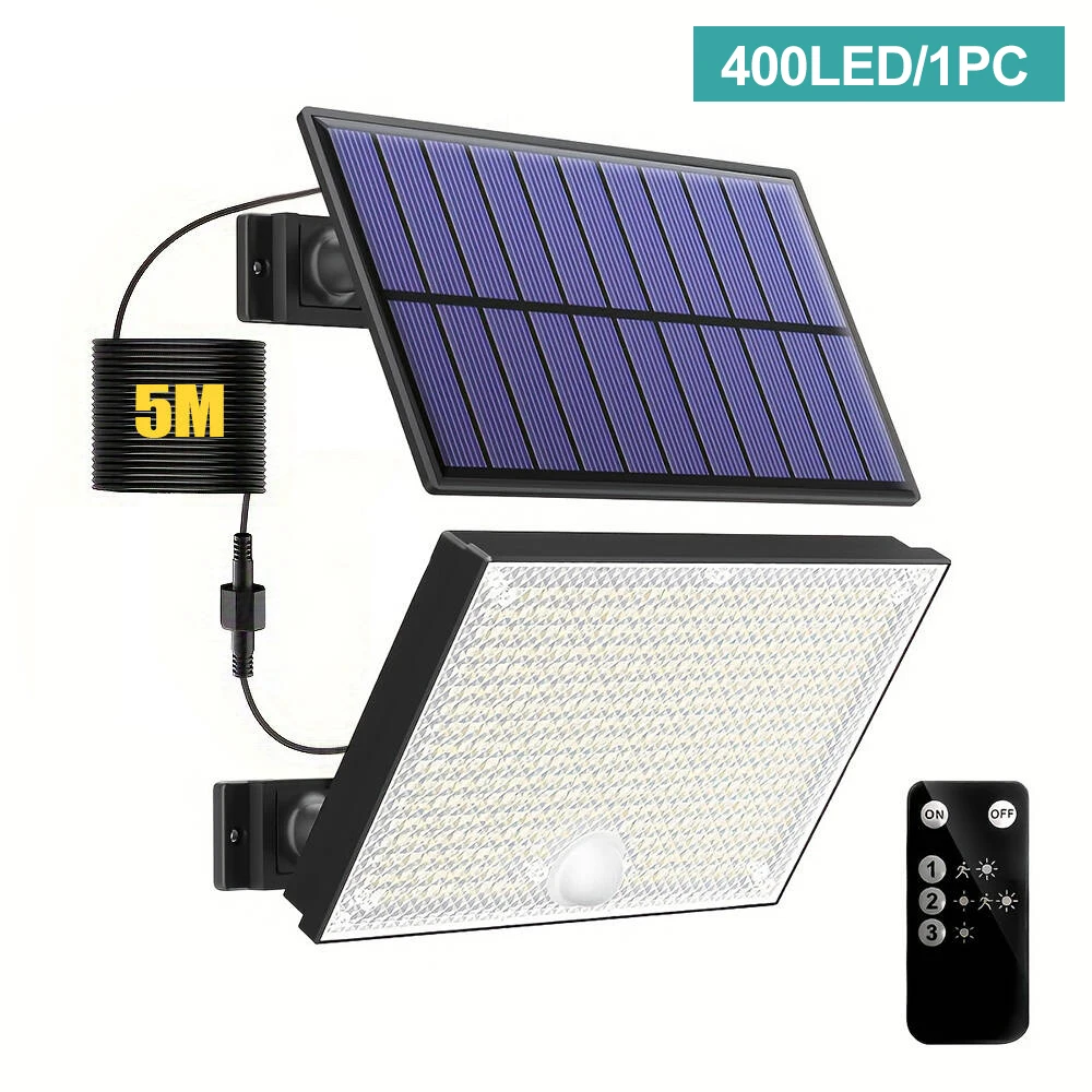 newstyle Solar-Außenleuchten mit Bewegungssensor 348/328 LED Sicherheits-Flutlicht Wandlampe mit Fernbedienung 270° °   IP65 Wasserdichte Außenbeleuchtung 9
