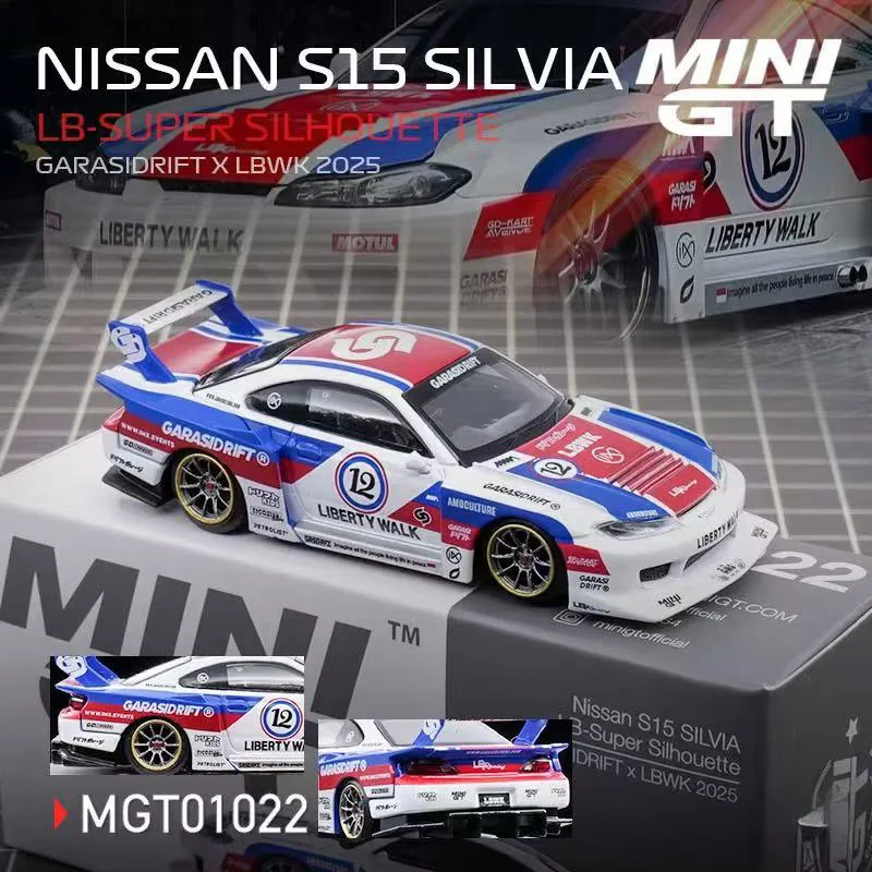 MINIGT 1:64 BMW Z8 Mazda AZ-1 LB40 Nissan S15 SILVIA LB corps large nouveau modèle de voiture en alliage