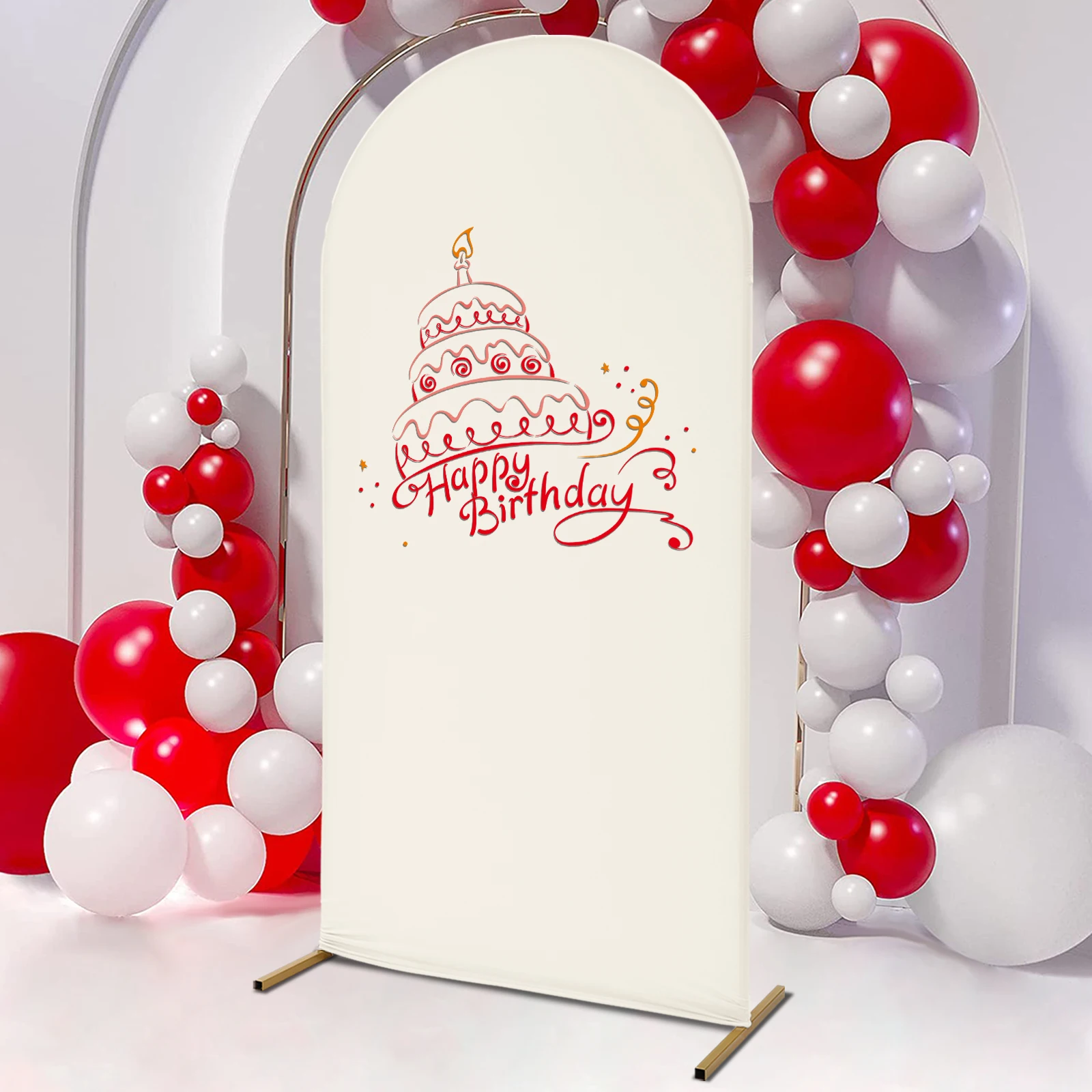 

Wedding Arch Balloon Arch Frame Kit DIY removable Solid Base Steel Tube Good Stability for Wedding Wedding Backdrop Stand