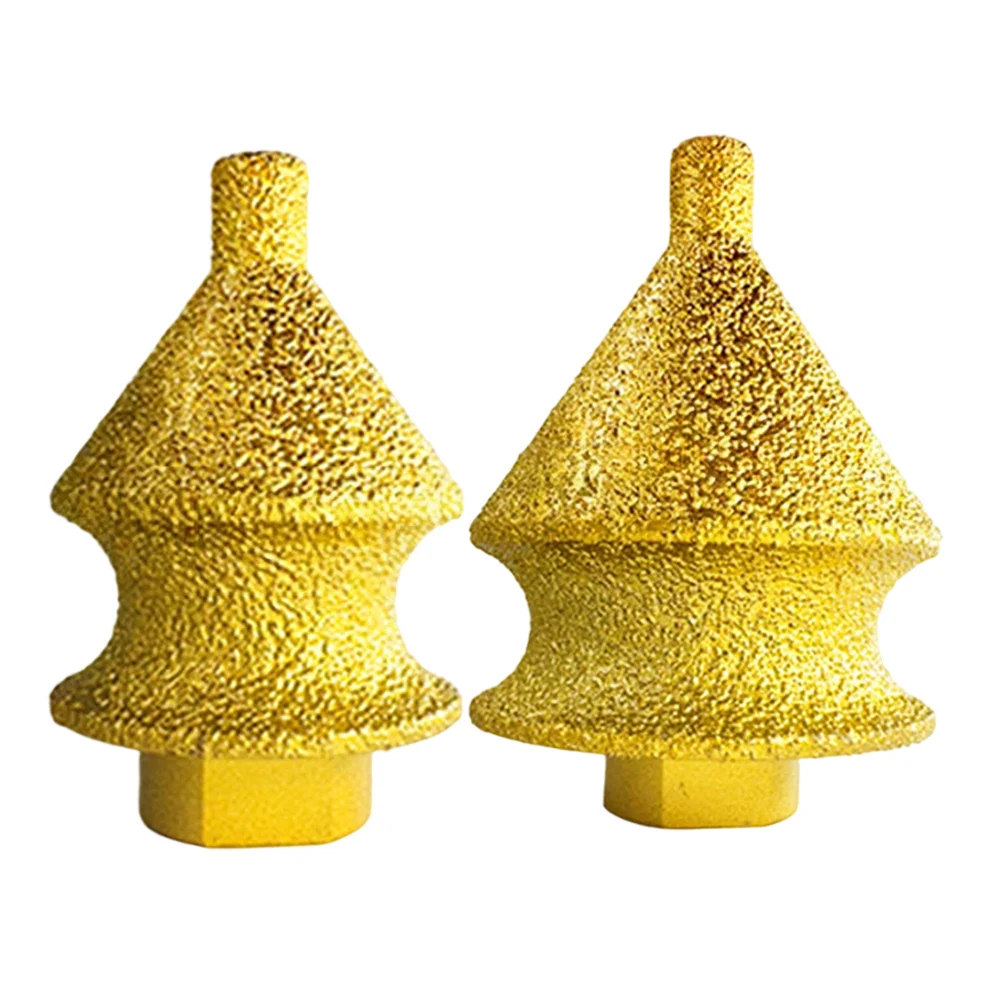 38/50mm Gold Conical Grinding Wheel For M10 Thread Silicon Carbide Chamfer Bit For Tile Glass Angle Grinder Edge Finishing Tool