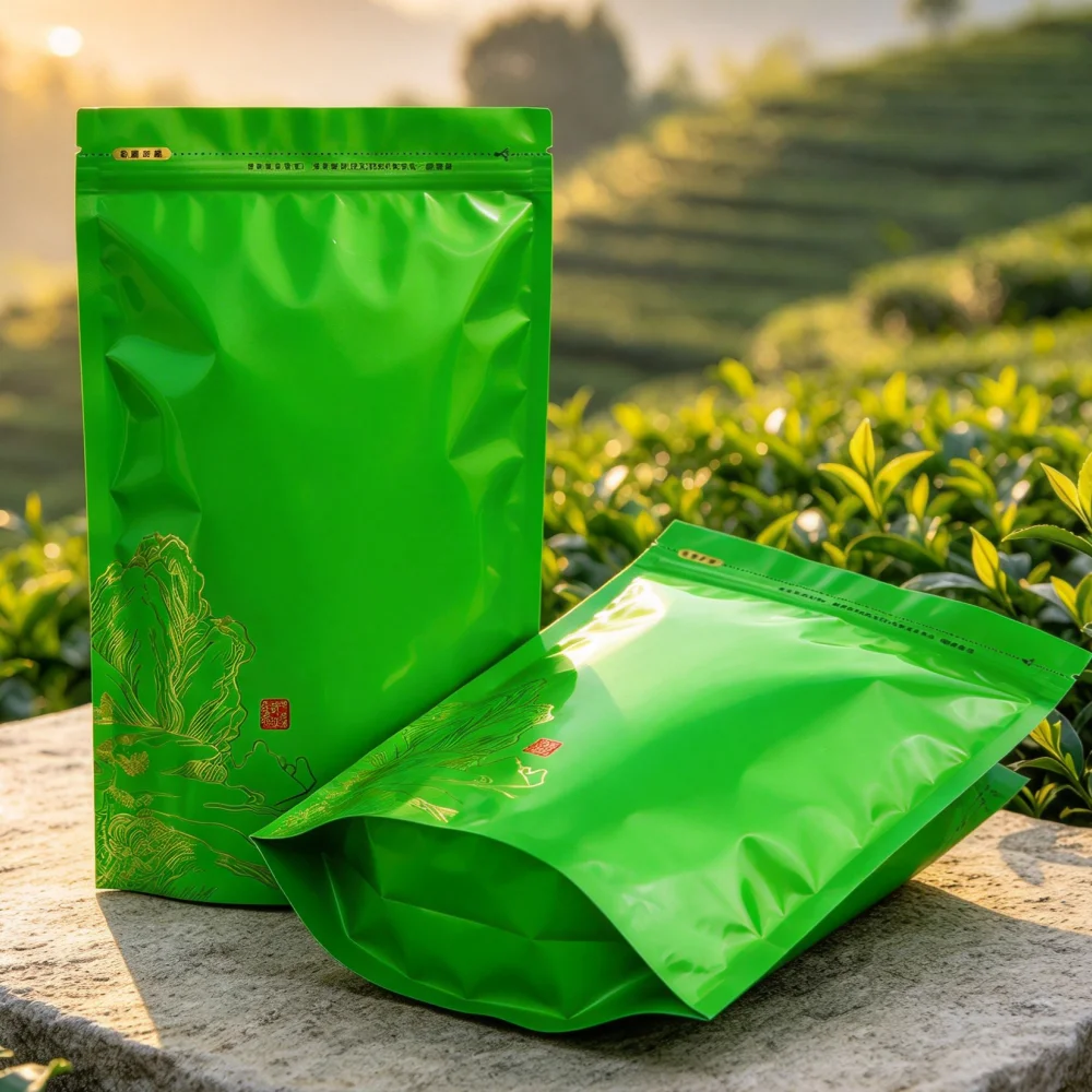 Chinese YunWu Biluochun Tea Pot Zipper Bags Biluochun Green Tea Recyclable Sealing No Packing Bag