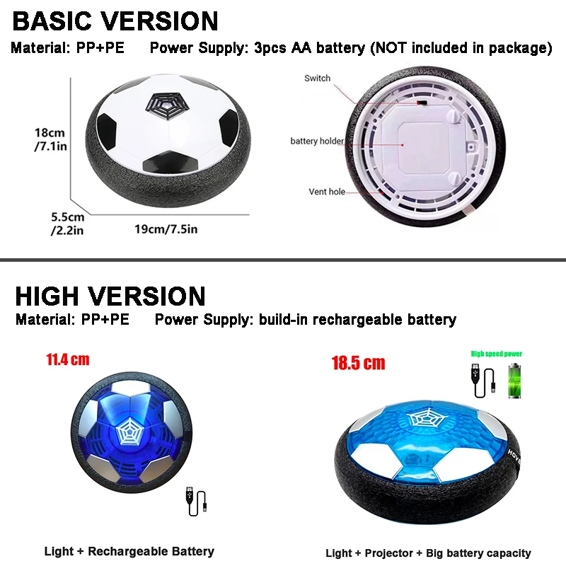 Brinquedos esportivos criativos de futebol flutuante, futebol elétrico interativo para crianças, brinquedos esportivos interativos para pais e filhos