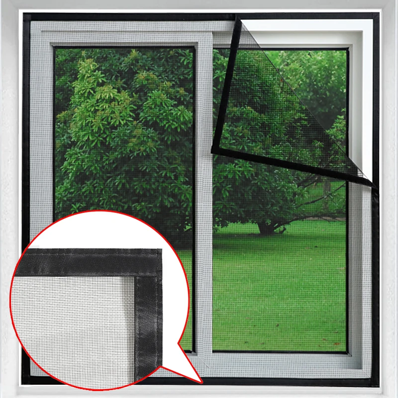 

Self-adhesive，reusable mosquito nets for windows,anti-mosquito window screens,tulle,in summer washable mesh，Customizable size