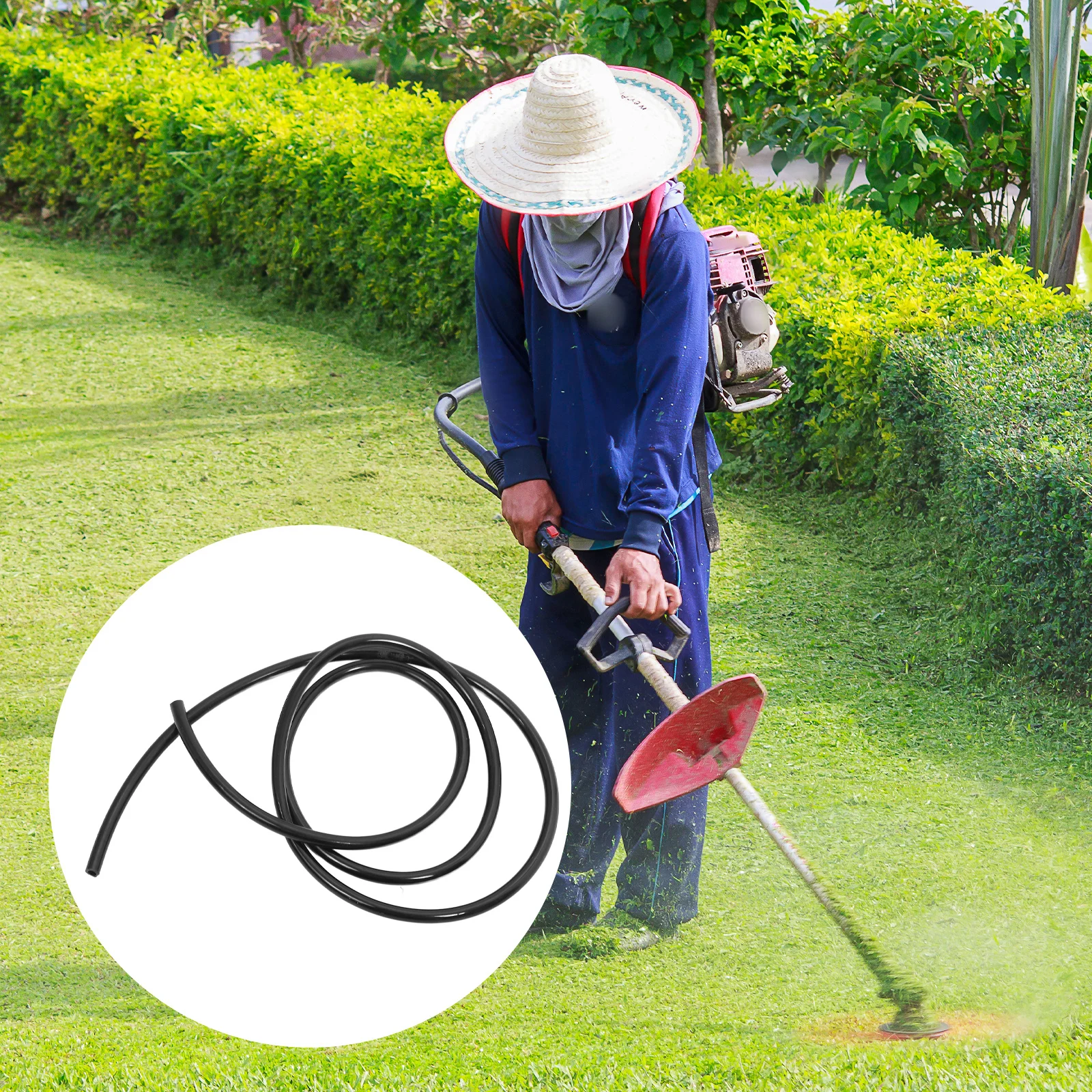 4Pcs Fuel Line Hose Tube Rubber Small Engine Fuel Multi-Function for Lawn Mower Weed Trimmer Chainsaw Brush Cutter