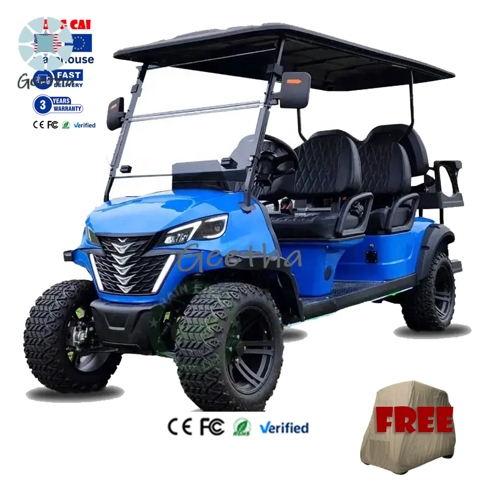 TongCai Powerful 72v 7kw Lithium 2 4 6 Seater Golf Cart Electric Hunting Golf Cart Golf Buggy