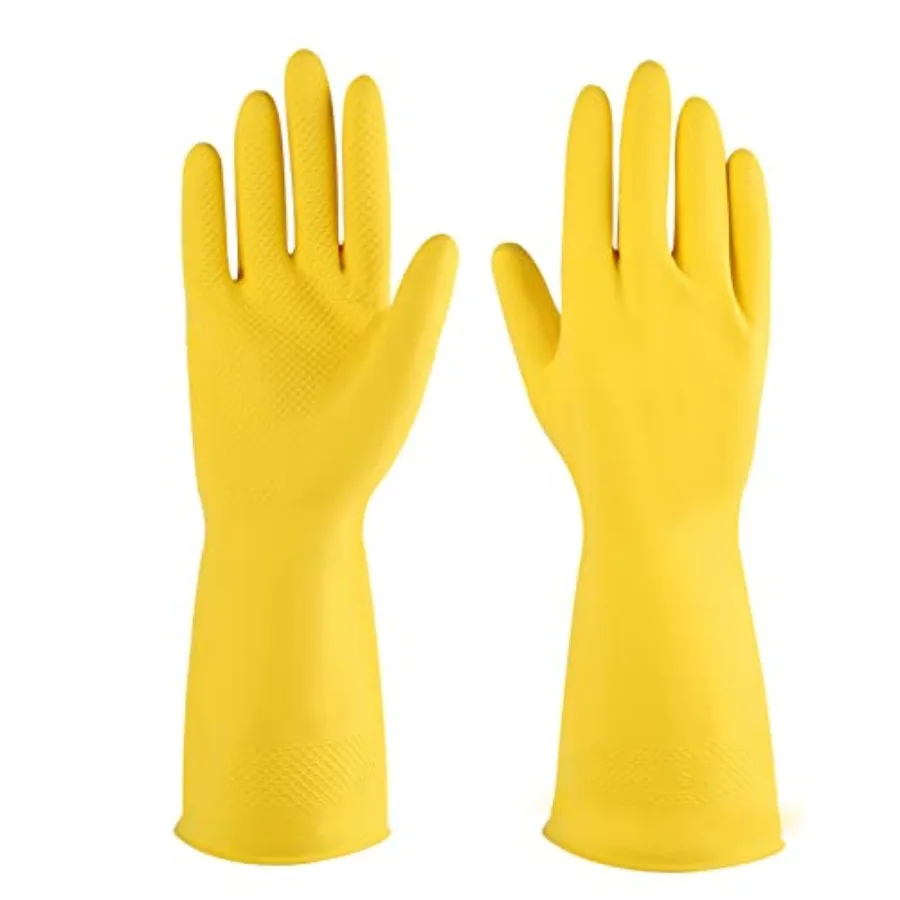 

Rubber cleaning gloves 3 or 6 Pairs for Household, Reuseable dishwashing gloves for Kitchen