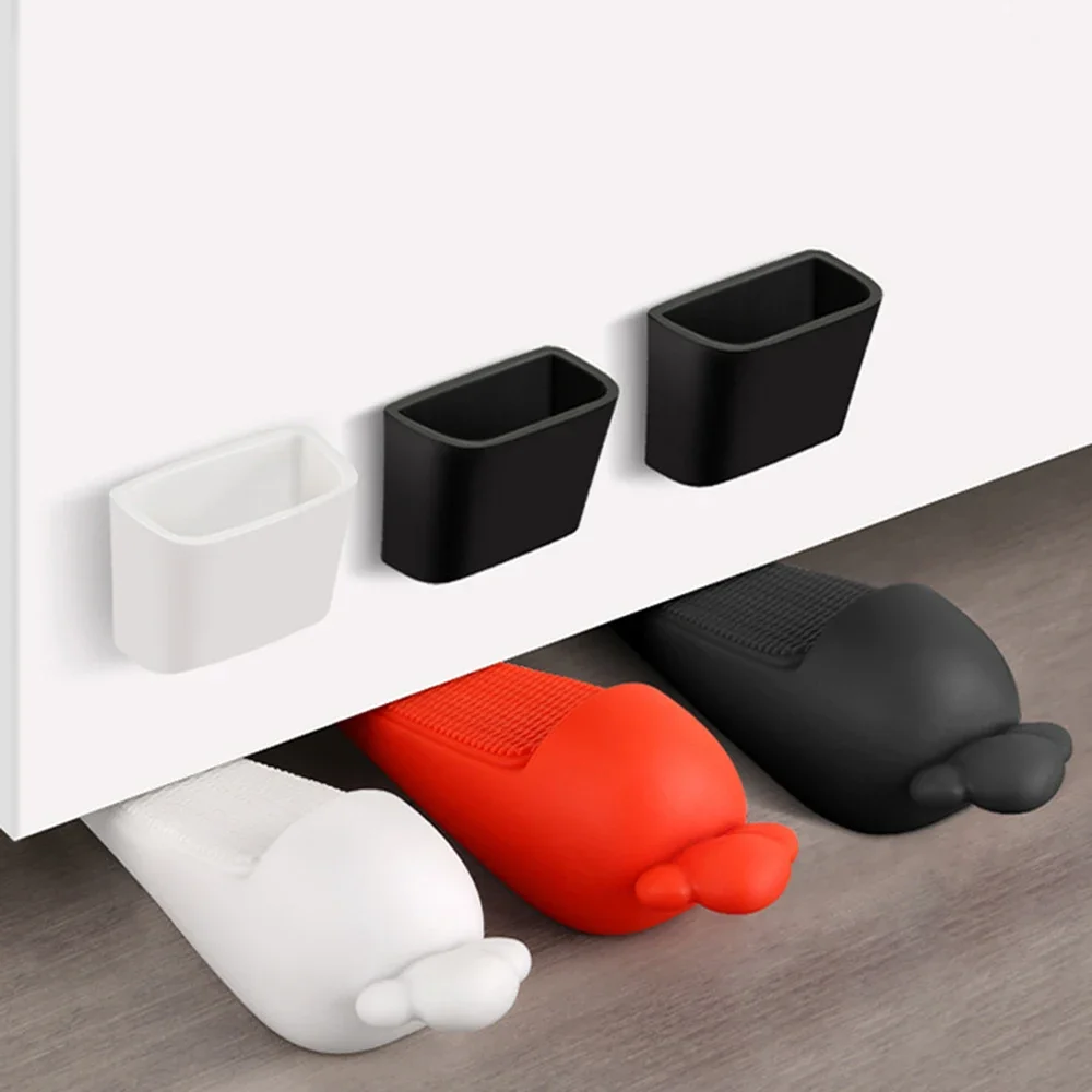 Carrot Silicone Door Stop Door Bottom Clearance Within 0.98" Door Wedge Stoppers Floor Works On All Floor Types With Holder