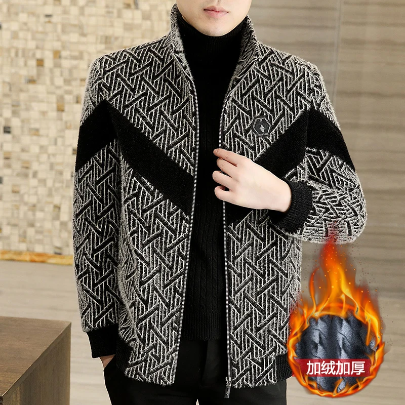 

2023 Brand Whiter Woolen Jackets Men Stand Collar Casual Short Trench Coat Thickened Warm Business Office Windproof Overcoat