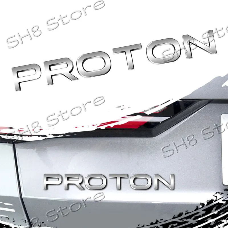 Car Styling 3D ABS Letter Logo For PROTON Emblem Sticker Auto Body Rear Bumper Trunk Badge Decals Decoration Accessories