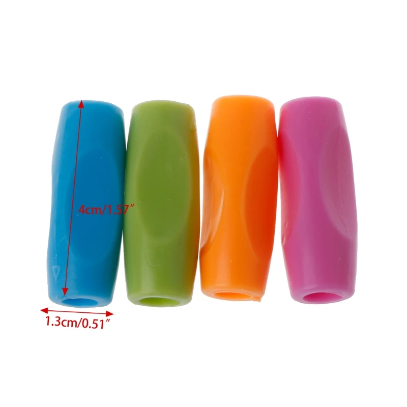 Porte-crayons en Silicone souple, 4 pièces, pour droitiers et gauchers, enfants en bas âge, adolescents, aide à l'écriture pince