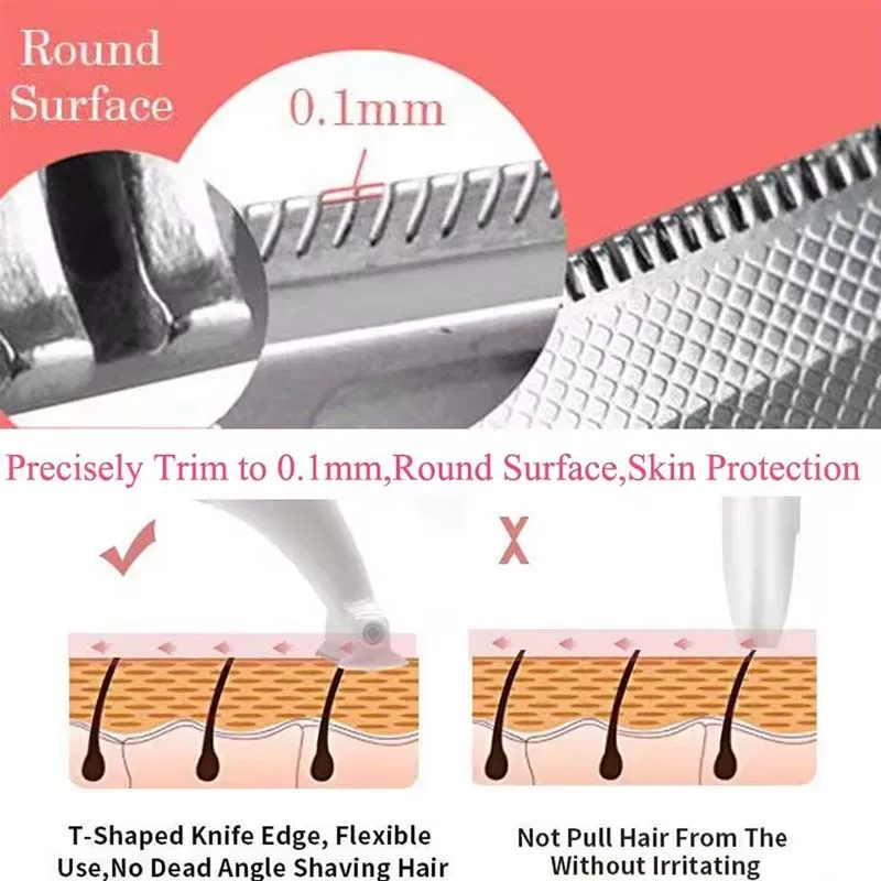 ماكينة حلاقة كهربائية للنساء لإزالة شعر الجسم والأنف ماكينة حلاقة للوجه والساقين والإبط بدون ألم 5 في 1 مجموعة ماكينة حلاقة #4