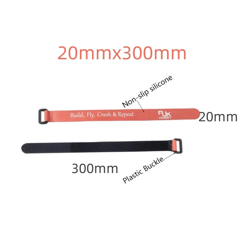 4Pcs Magic Sticker Tape Nylon Lipo Battery Strap Belt 20x250mm Wielokrotnego użytku Opaska kablowa do elektroniki RC Quad RC FPV Drone Orange