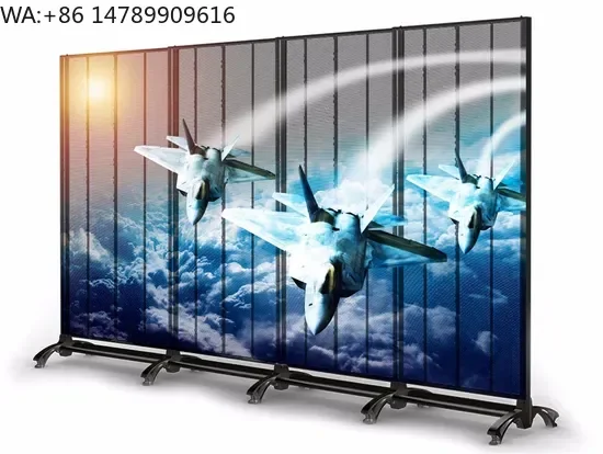 Custom Waterproof LED DisplayP3.9-7.8 Indoor See Throught Glass Aluminum Transparent Full Color Display