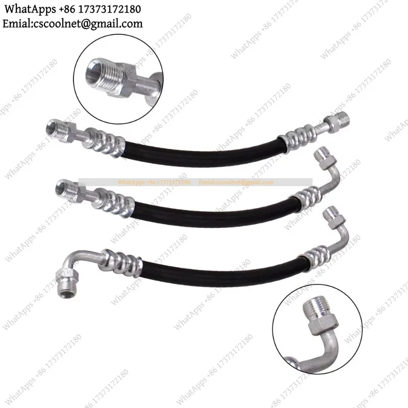 k06 R134a A/C Refrigerant Hose Assembly with Straight/90 Degree Male O-ring Barbed Fitting (Sold by Foot)